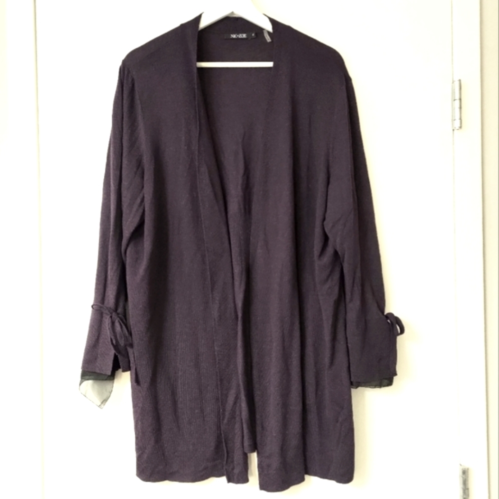 Nic+Zoe Purple Cardigan sz 1X